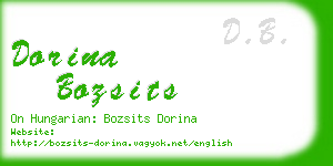 dorina bozsits business card